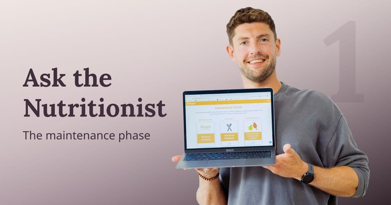Nutritionist Sam Jones answers questions about maintenance from the myBMI community in Ask the Nutritionist 1.