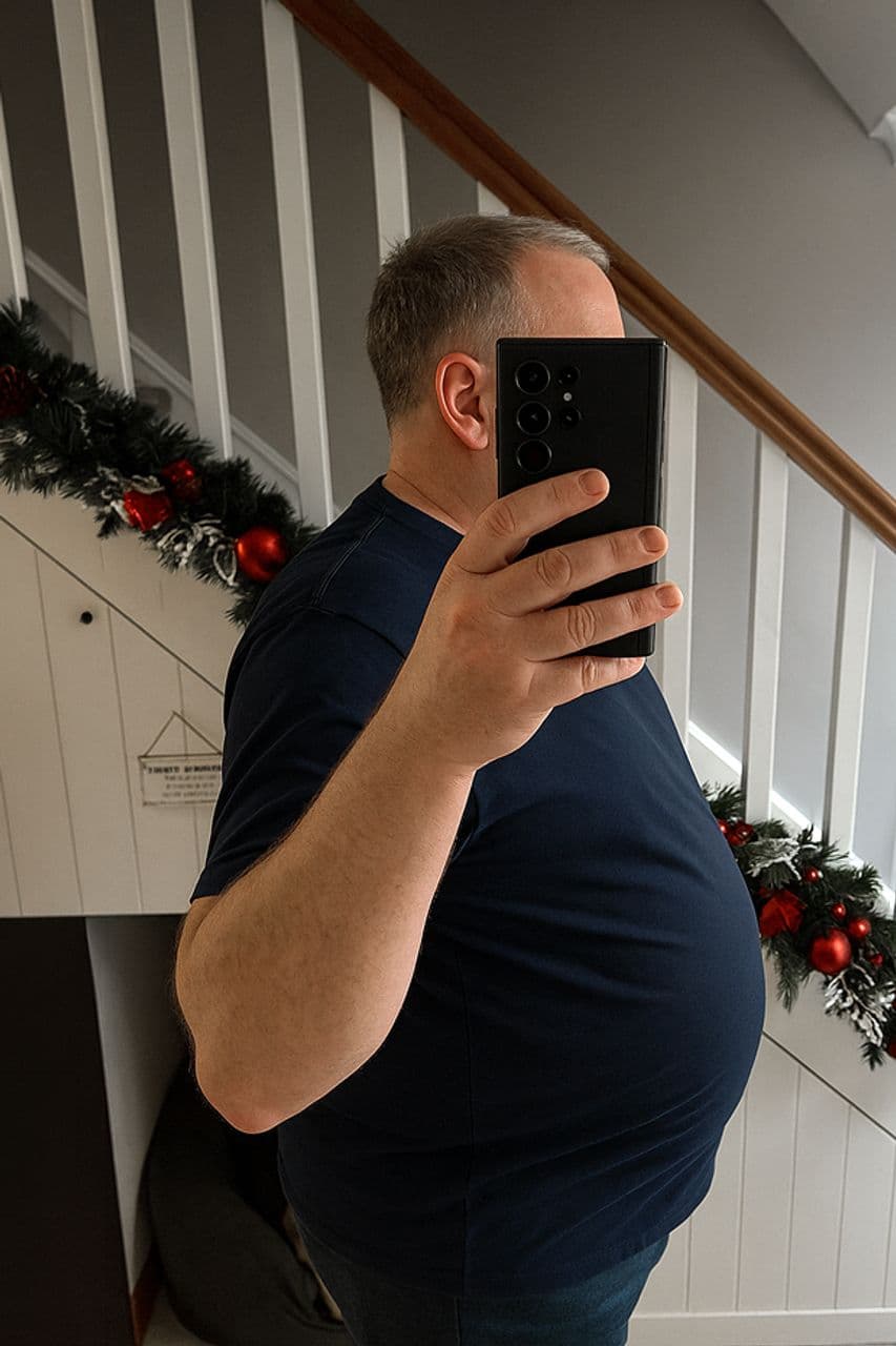 Mick before starting his weight loss journey with Mounjaro