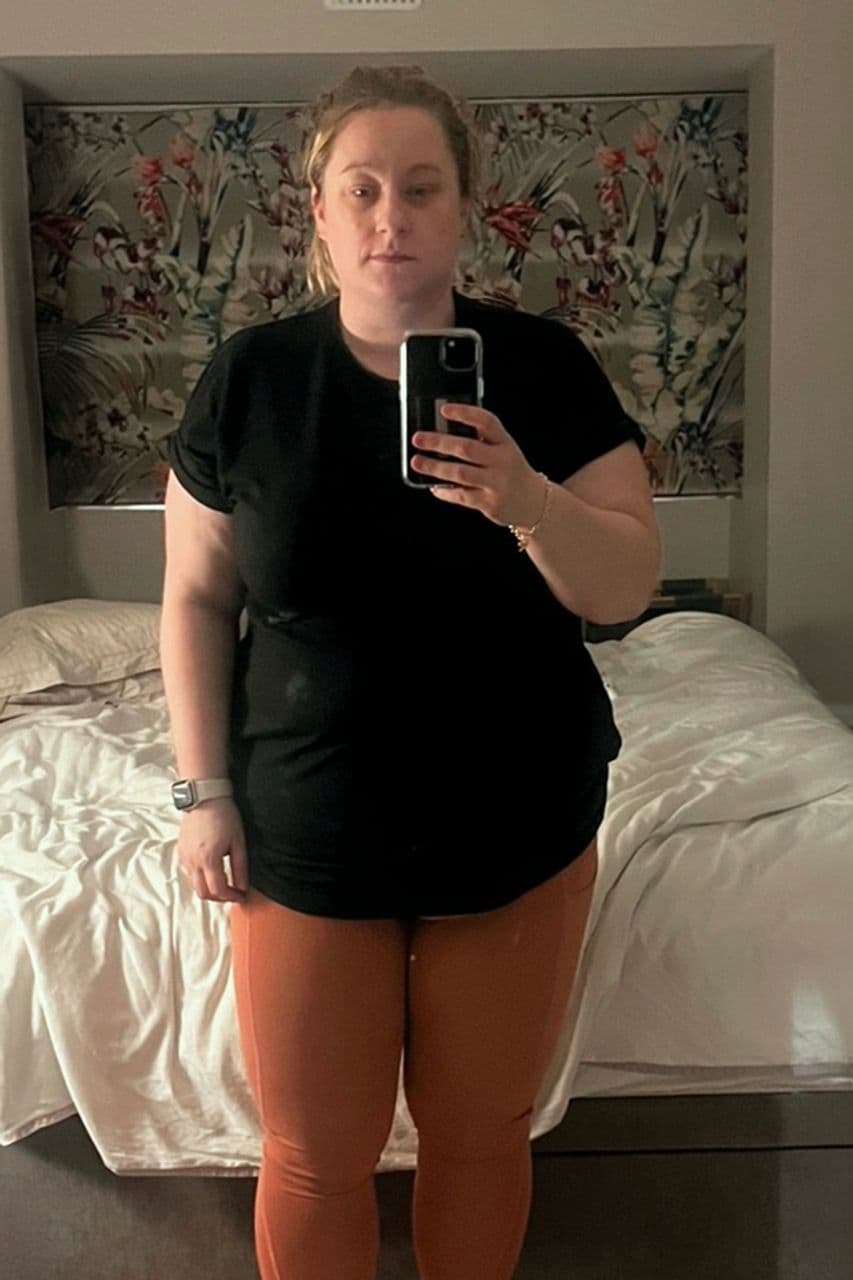 Sonya before starting her weight loss journey with treatments like Mounjaro through myBMI