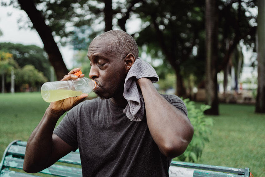 a man excersing.